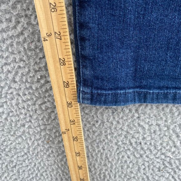 Chicos Jeans Women 2 US 12 Short Blue Platinum Denim Ultimate Fit Boot Dark Wash - Picture 10 of 12